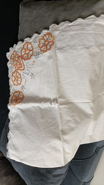 Makina nakışı el işi göz nuru bohça  - Görsel 2