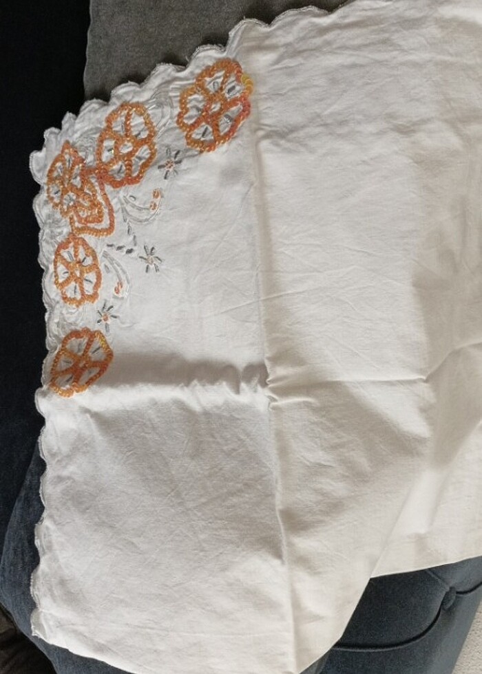 Makina nakışı el işi göz nuru bohça  - Görsel 2