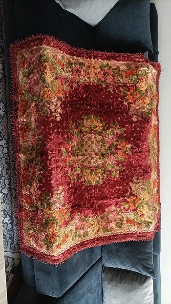 Çok eskilerden koltuk şalı  kadife - Görsel 2