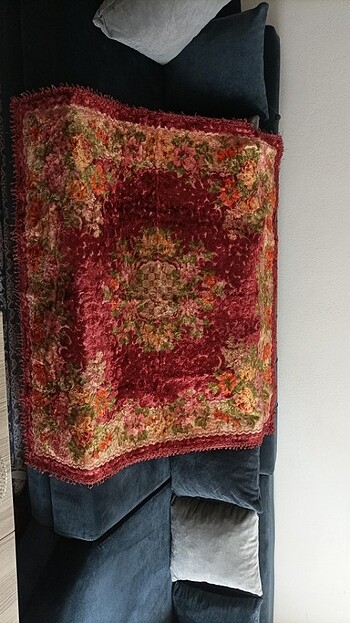 Çok eskilerden koltuk şalı  kadife - Görsel 3