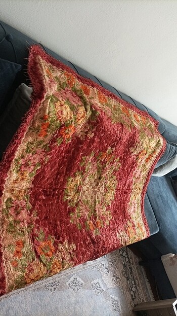 Çok eskilerden koltuk şalı  kadife - Görsel 5