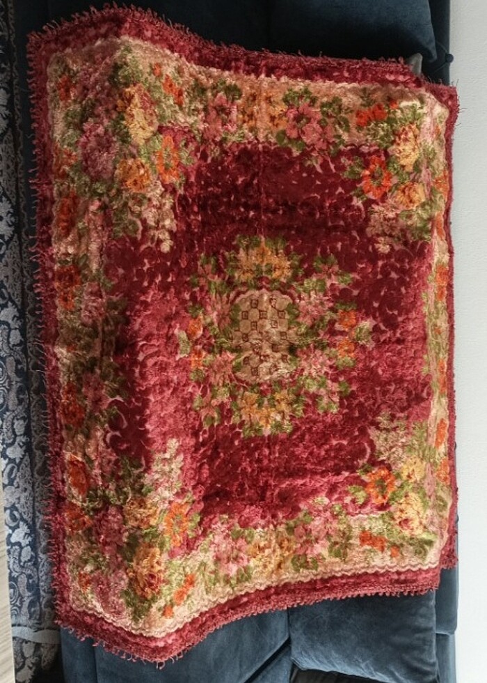 Çok eskilerden koltuk şalı  kadife - Görsel 2