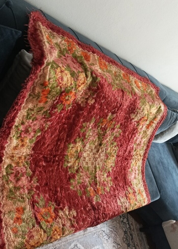 Çok eskilerden koltuk şalı  kadife - Görsel 5