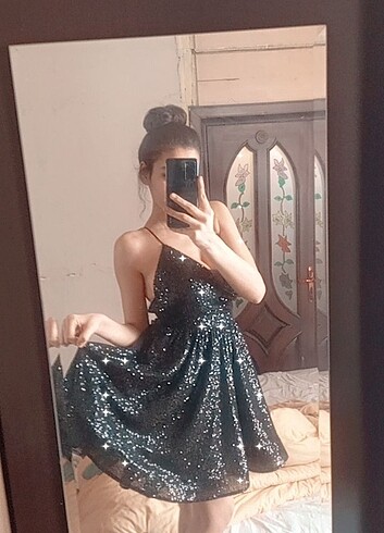 EXPLASİON Payet mini elbise