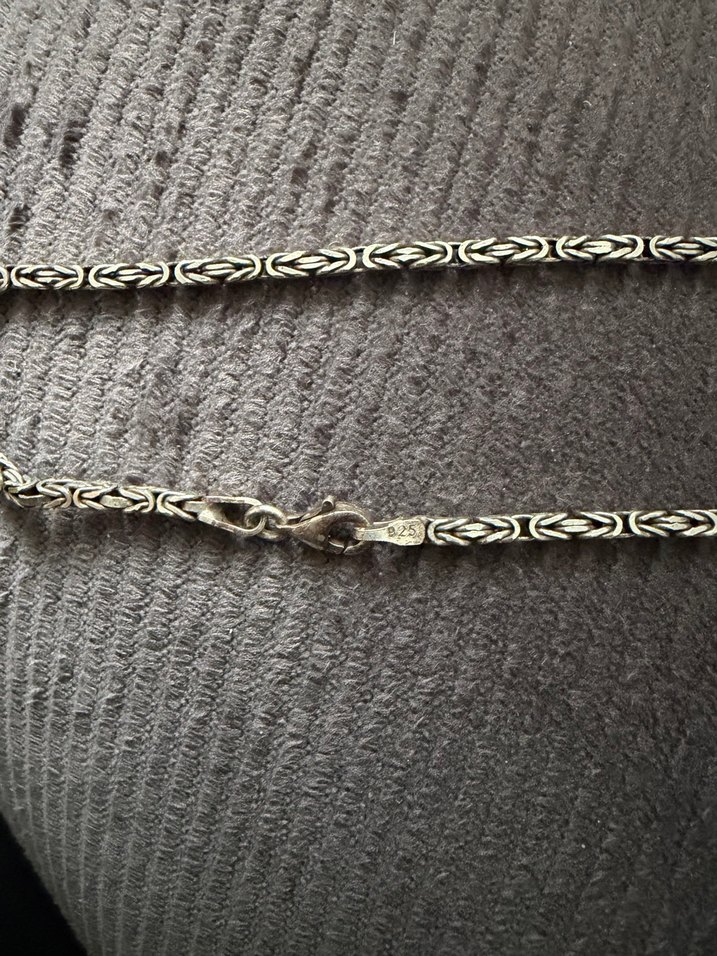 Erkek Gümüş zincir kolye - Görsel 3