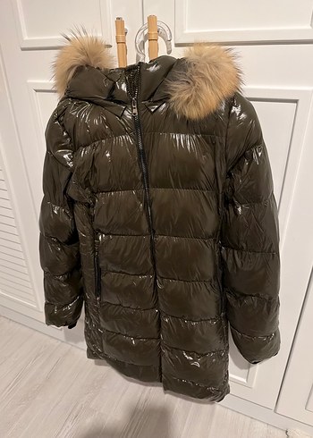 Terzi dükkanı Kapüşonlu Uzun Kadın Kışlık Mont - Görsel 2