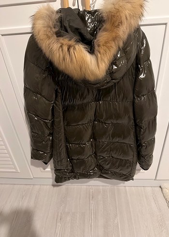 Terzi dükkanı Kapüşonlu Uzun Kadın Kışlık Mont - Görsel 3