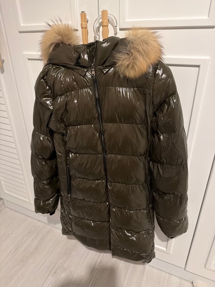 Terzi dükkanı Kapüşonlu Uzun Kadın Kışlık Mont - Görsel 2