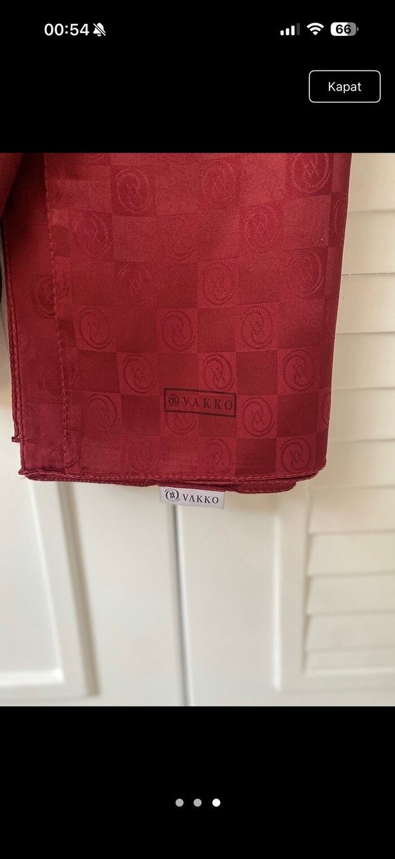 Bordo vakko şal - Görsel 3