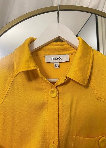 İpekyol Sarı Mini Kadın Trençkot - Görsel 3