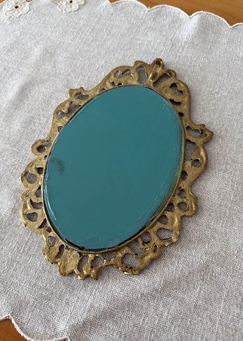 Pirinç vintage ayna - Görsel 2