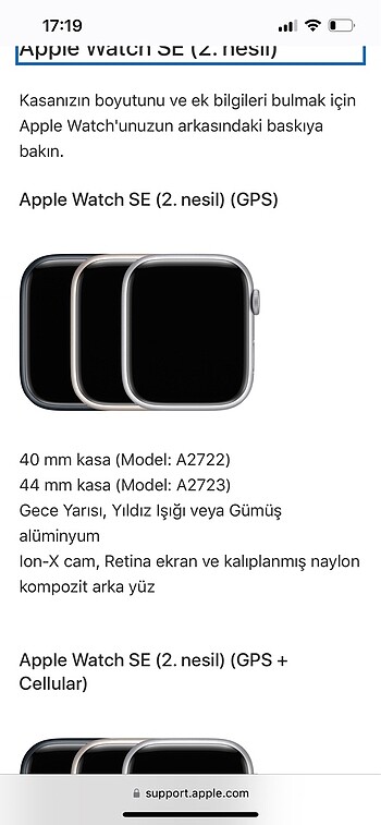 Beden Renk WATCH SE 2.NESİL 40MM