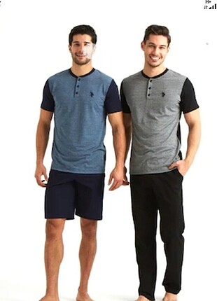 U.s polo 3lü şort pijama takimi