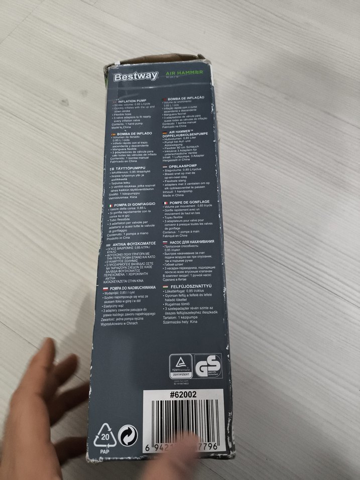 Bestway Hava Pompası 30 cm Siyah - Görsel 2