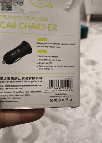 USAMS Siyah Araç Şarj Cihazı - Görsel 6