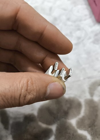 Beyaz USB Tip-C ve Micro USB Adaptörleri - Görsel 4