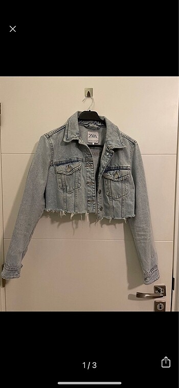 zara crop denim ceket