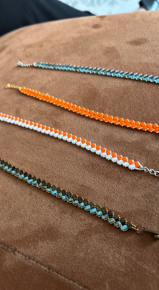 Renkli Yılan Desenli Boncuklu Bohem Bileklik - Görsel 4