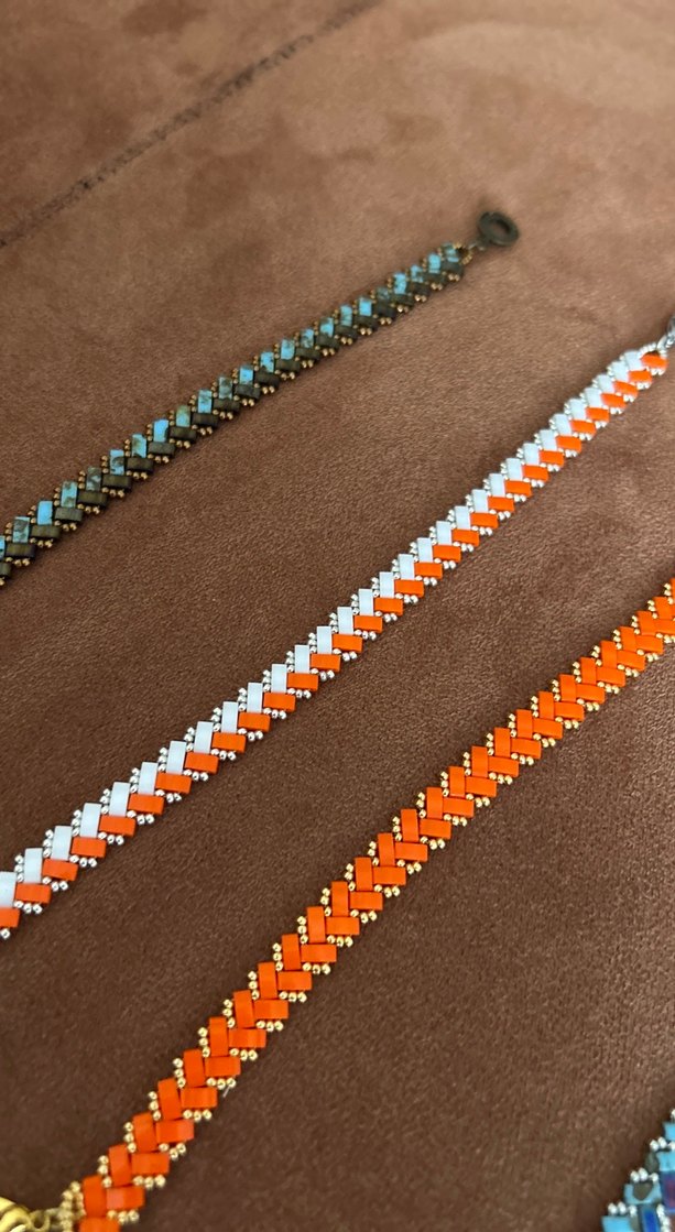 Renkli Yılan Desenli Boncuklu Bohem Bileklik - Görsel 3