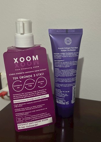 Procsin Kollajen Yüz Maskesi ve Xoom Yüz Temizleyici - Görsel 2