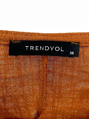 36 Beden kahverengi Renk Trendyol & Milla Kısa Salopet %70 İndirimli.