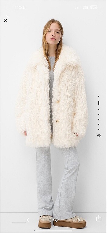 BERSHKA suni uzun kaban