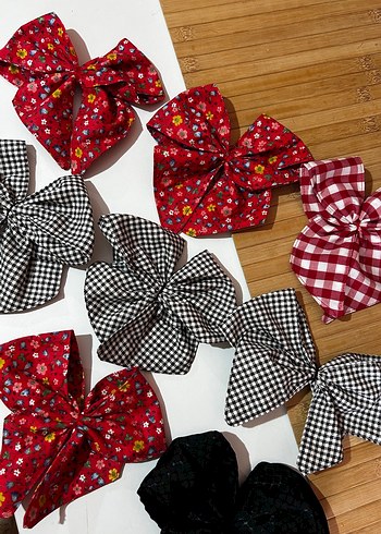 Renkli Vintage Kadın Saç Tokası Fiyonkları - Görsel 3