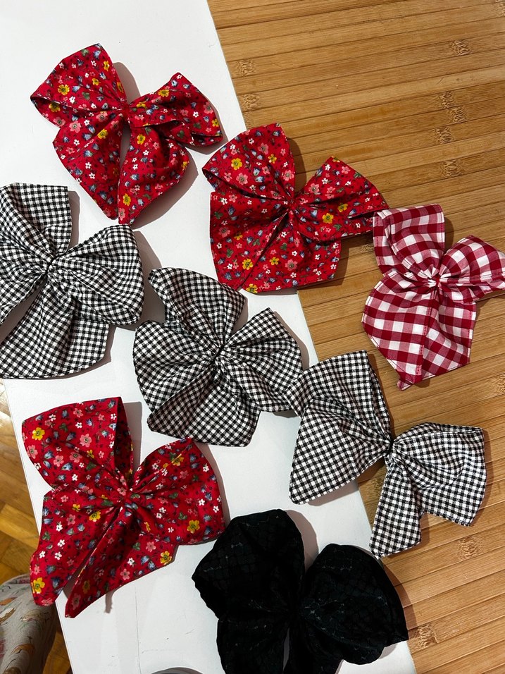 Renkli Vintage Kadın Saç Tokası Fiyonkları - Görsel 2