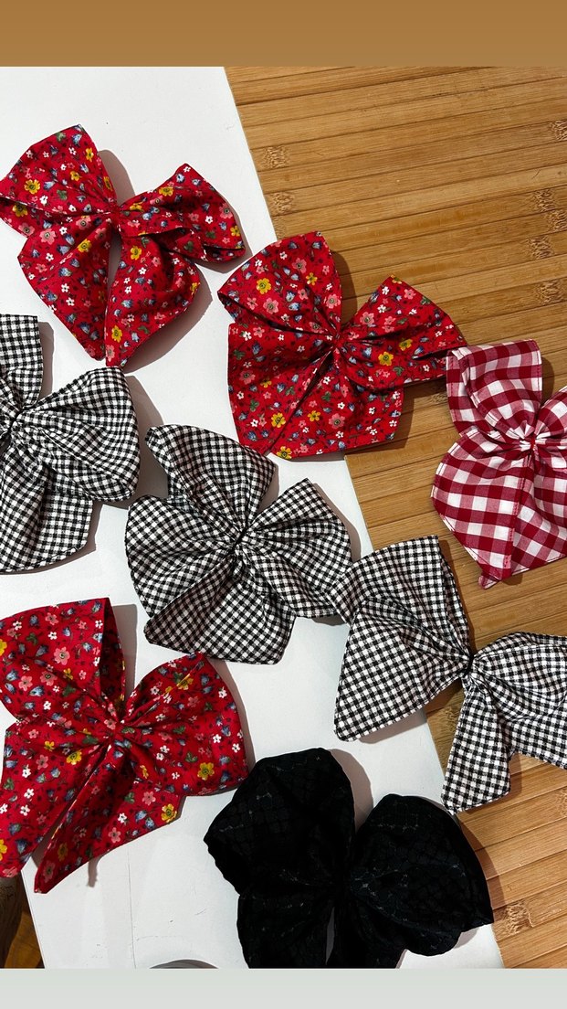 Renkli Vintage Kadın Saç Tokası Fiyonkları - Görsel 3