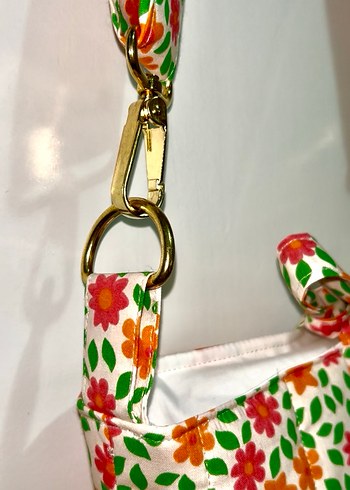 Çiçek Desenli Fermuarlı Bohem Kadın Çantası - Görsel 6