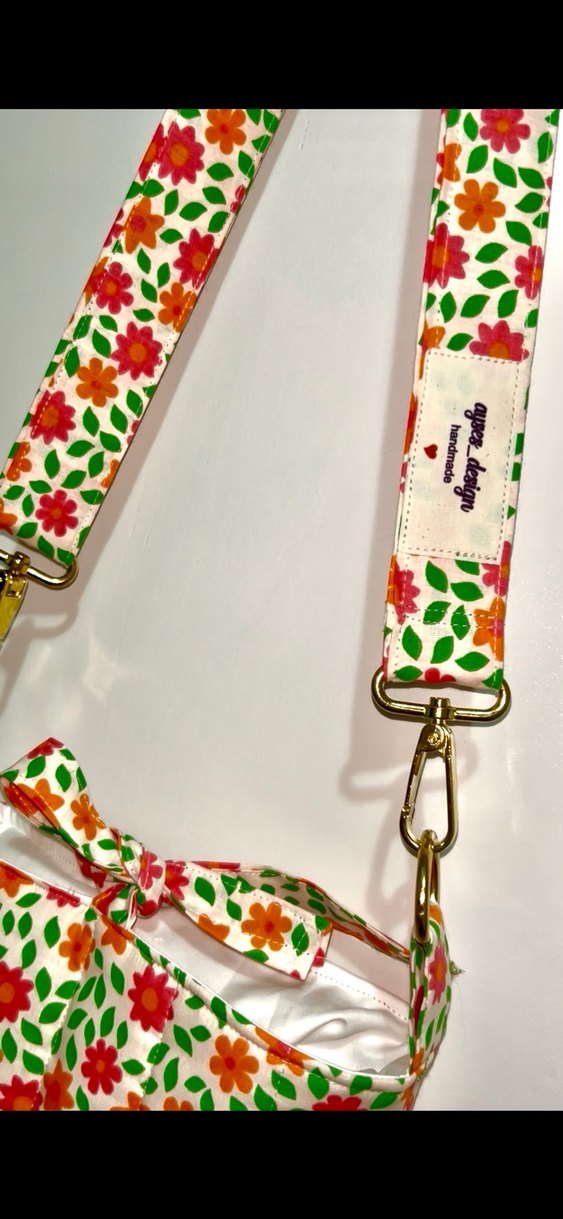 Çiçek Desenli Fermuarlı Bohem Kadın Çantası - Görsel 3