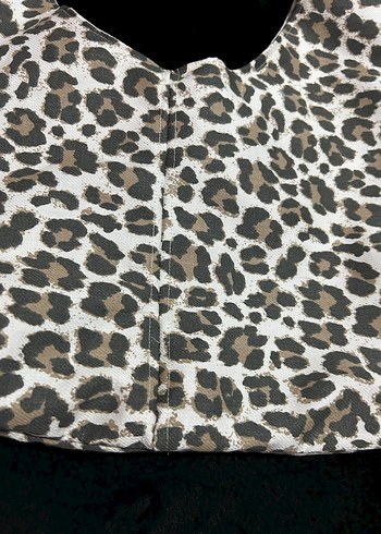 Kürk Detaylı Leopar Desenli Kadın Çanta - Görsel 2