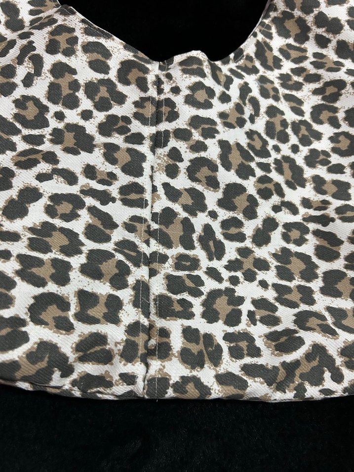 Kürk Detaylı Leopar Desenli Kadın Çanta - Görsel 2