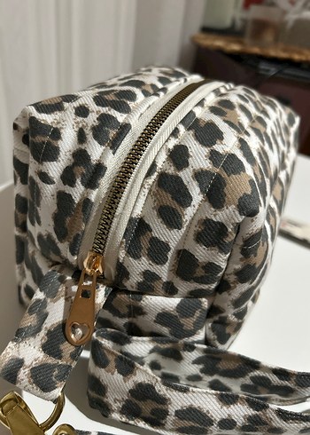 Tokalı Leopar Desenli Kadın Çanta - Görsel 8