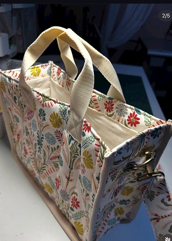 Çiçek Desenli Bohem Kadın Çantası - Görsel 2