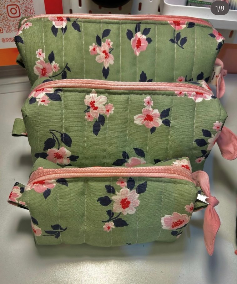 Bohem Çiçek Desenli Kadın Makyaj Çantası - Görsel 2
