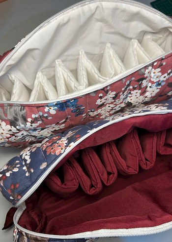 Çiçek Desenli Fermuarlı Bohem saç şekillendirici başlık bölmeli - Görsel 5