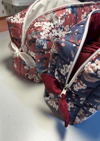 Çiçek Desenli Fermuarlı Bohem saç şekillendirici başlık bölmeli - Görsel 6