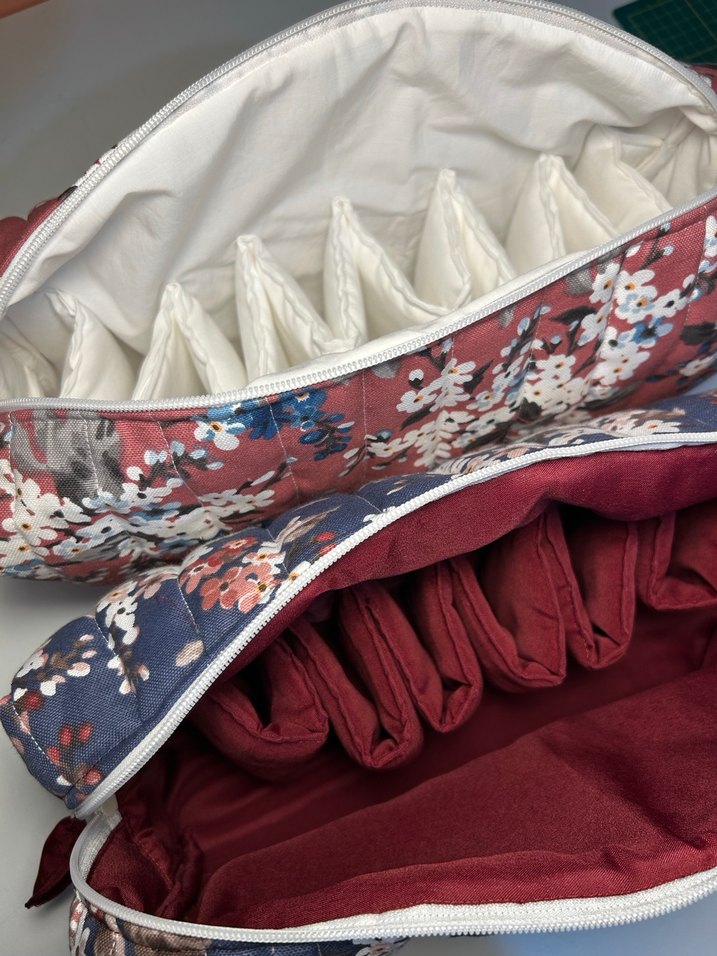 Çiçek Desenli Fermuarlı Bohem saç şekillendirici başlık bölmeli - Görsel 5