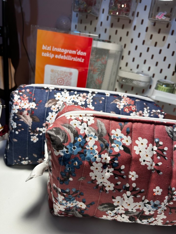 Çiçek Desenli Fermuarlı Bohem saç şekillendirici başlık bölmeli - Görsel 4