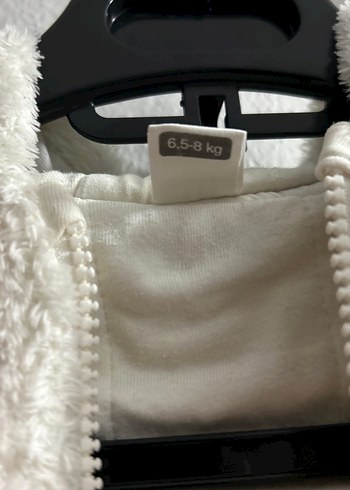 Beyaz Nakışlı Peluş Bebek Tulumu - Görsel 7