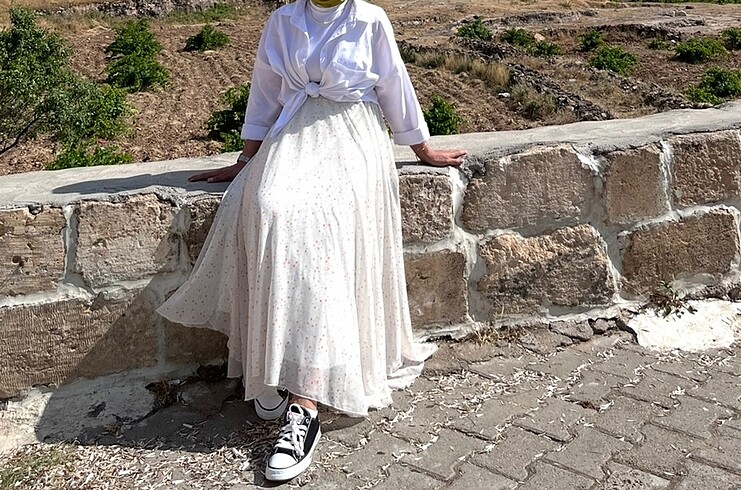 Zara Manuka markalı astarlı etek