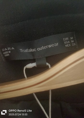 Zara Düğmeli Siyah kadın Ceket