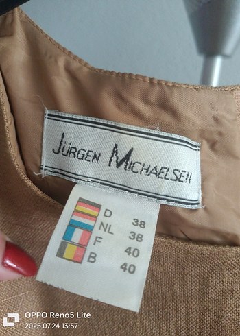 Zara Kolsuz Bej Midi Keten Elbise