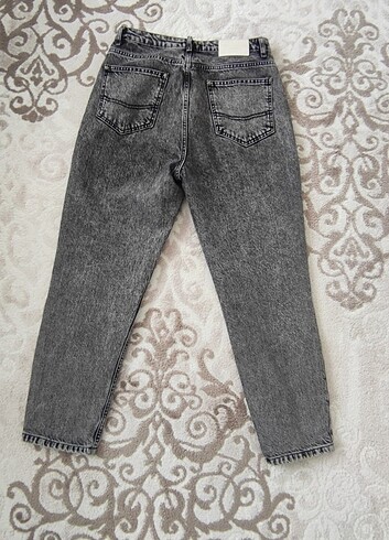 40 Beden gri Renk MOM JEAN PANTOLON 