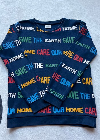 Renkli Baskılı Erkek Çocuk Sweatshirt
