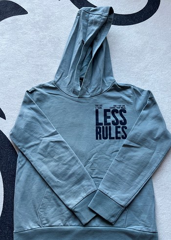 Erkek Açık Mavi Kapüşonlu Sweatshirt