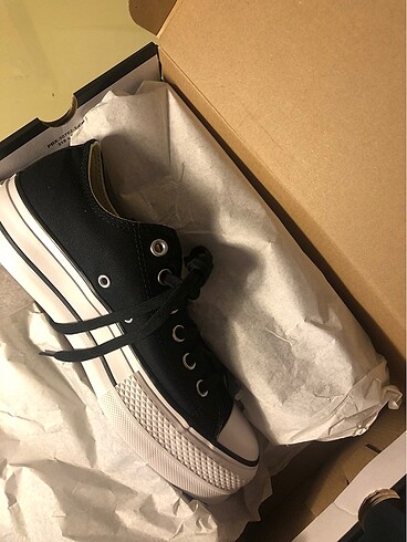 39 Beden siyah Renk Converse Platform Chuck Taylor All Star