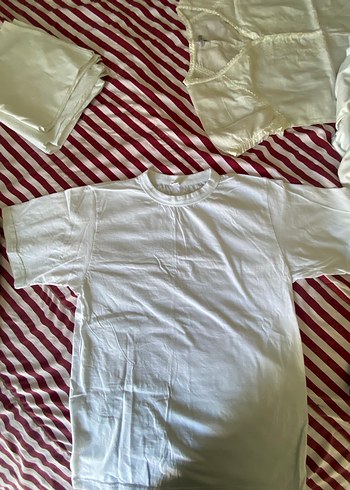 Beyaz Pamuklu iki adet atlet - Görsel 5