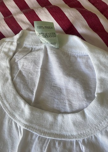 Beyaz Pamuklu iki adet atlet - Görsel 2